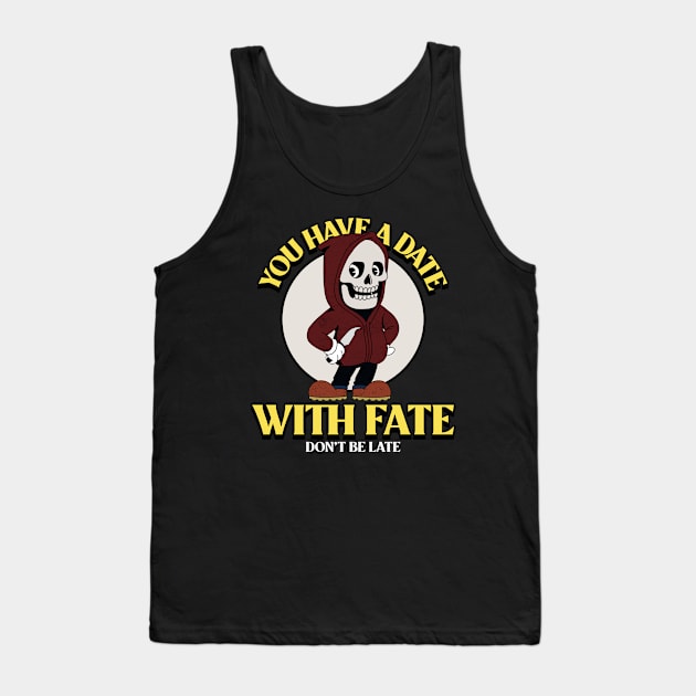 Grim Reaper Grimreaper Funny Date With Fate Tank Top by Tip Top Tee's